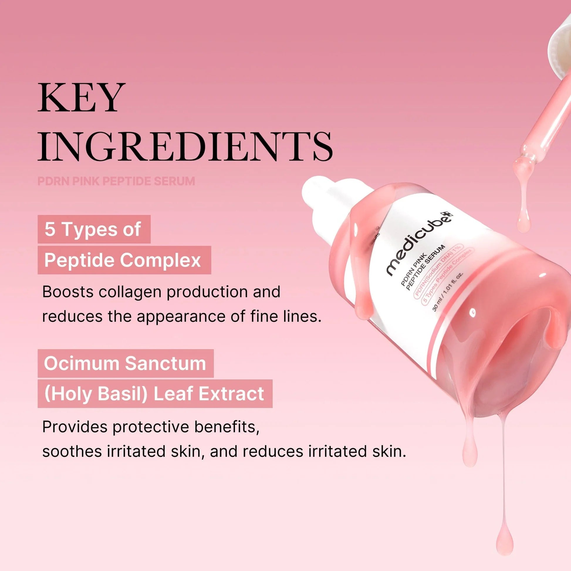 Liftinga serums ar PDRN un peptīdiem Medicube PDRN Pink Peptide Serum