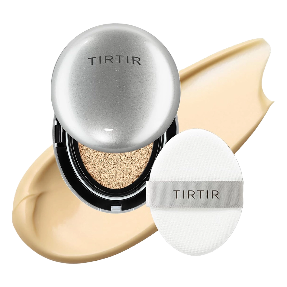 Gaisīgs kušons ar mirdzošu noslēguma akcentu TIRTIR Mask Fit Aura Cushion