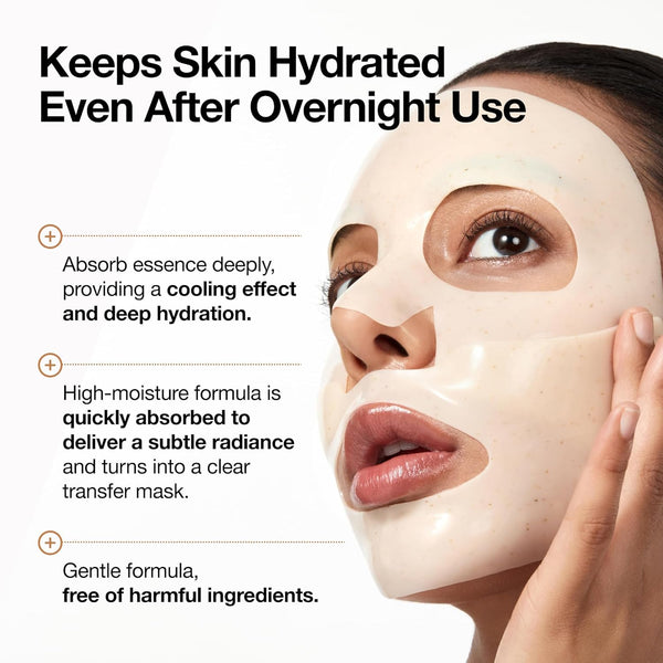 Hidrogela maska mirdzuma piešķiršanai ādai ar sastāvā iekļautiem rīsiem Anua Rice 70 Glow Collagen Mask