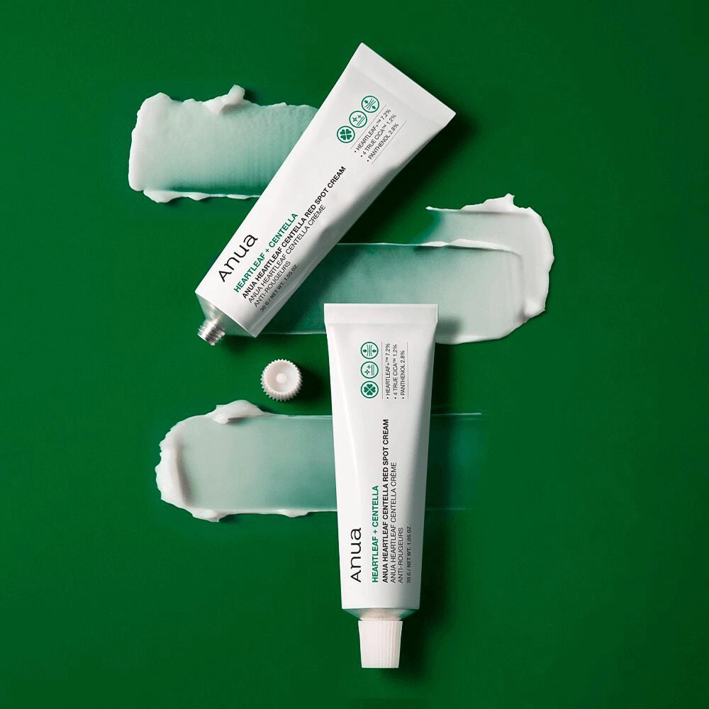 Lokāli uzklājams ādu nomierinošs krēms ar centellu un houtūniju ANUA Heartleaf Centella Red Spot Cream