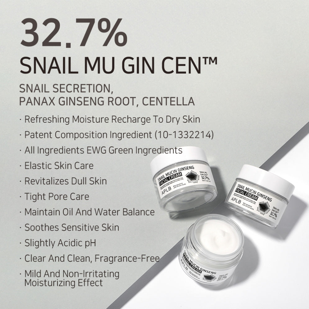 APLB Snail Mucin Ginseng Facial Cream