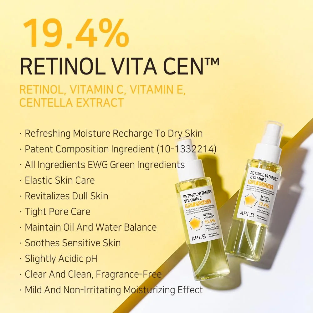 Тонизирующая мист-эссенция с ретинолом APLB Retinol Vitamin C Vitamin E Mist Essence