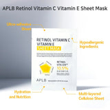 Питательная маска для лица с ретинолом и витаминами APLB Retinol Vitamin C Vitamin E Sheet Mask