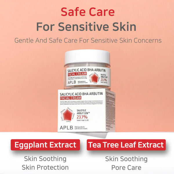 Kirkastav ja taastav näokreem salitsüülhappe ja arbutiiniga APLB Salicylic Acid BHA Arbutin Facial Cream