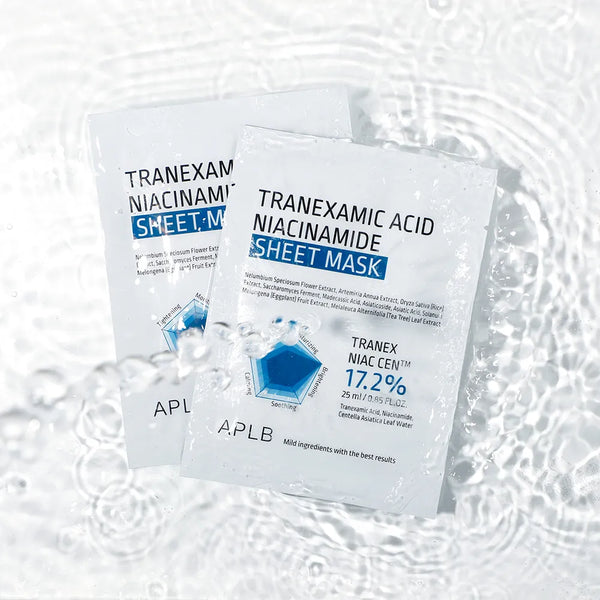 Helendav näomask niatsiinamiidi ja centellaga APLB Tranexamic Acid Niacinamide Sheet Mask