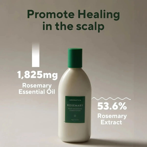 Kondicionieris bez silikona ar rozmarīnu AROMATICA Rosemary Hair Thickening Conditioner