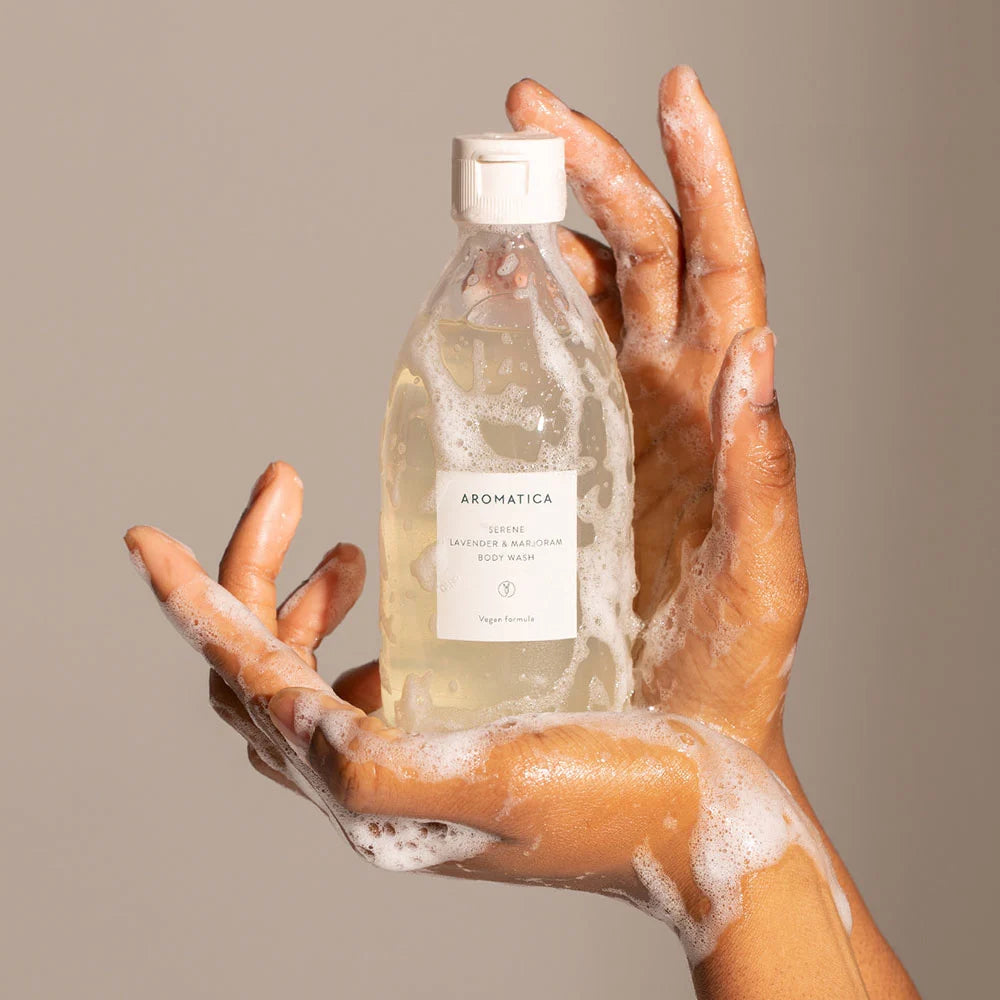 Dušas gels ar lavandu un majorānu Aromatica Serene Lavender&Marjoram Body Wash