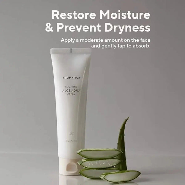 Organisks un mitrinošs krēms ar aloe vera AROMATICA Soothing Aloe Aqua Cream