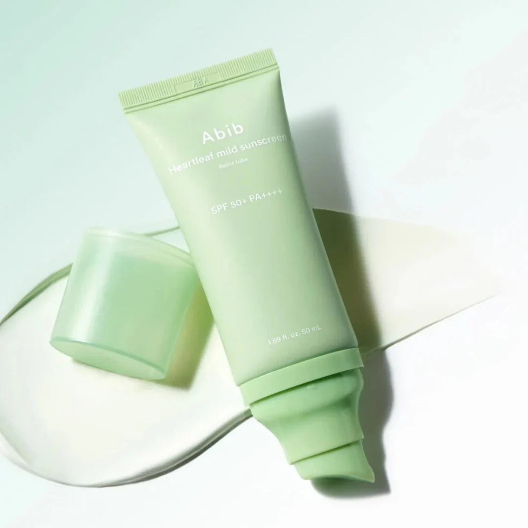 Успокаивающий солнцезащитный крем Abib Heartleaf Mild Sunscreen Relief Tube