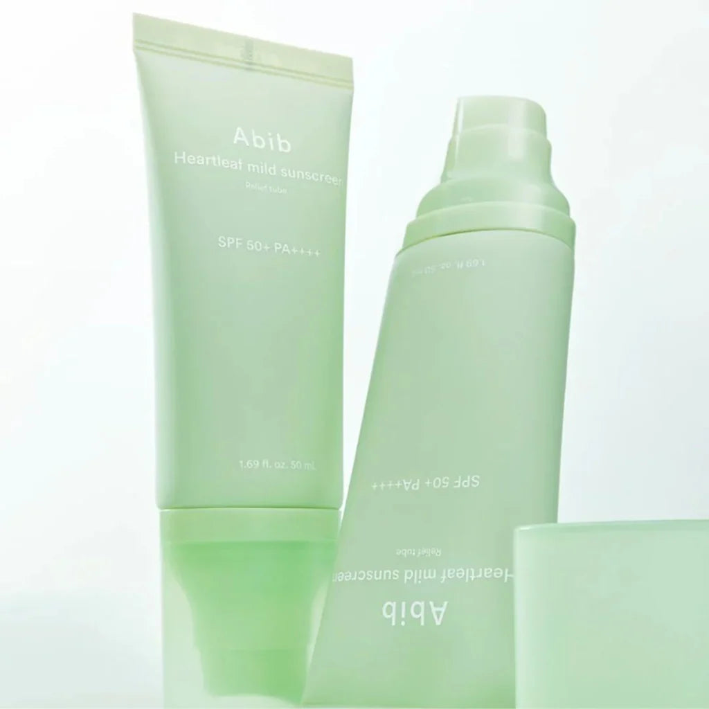 Успокаивающий солнцезащитный крем Abib Heartleaf Mild Sunscreen Relief Tube