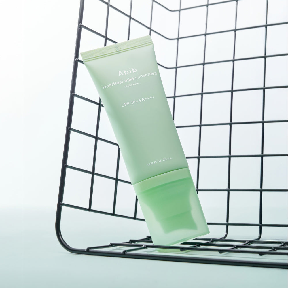 Успокаивающий солнцезащитный крем Abib Heartleaf Mild Sunscreen Relief Tube