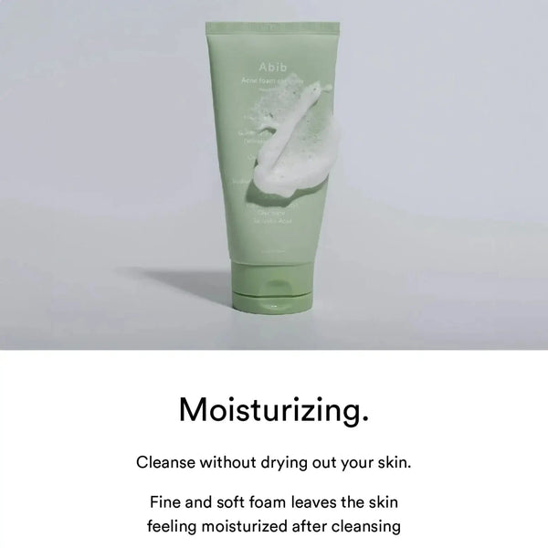 Abib Acne Foam Cleanser Heartleaf Foam efektīva putasveida sejas tīrītājs pret akni ar sirdslapu ekstraktu