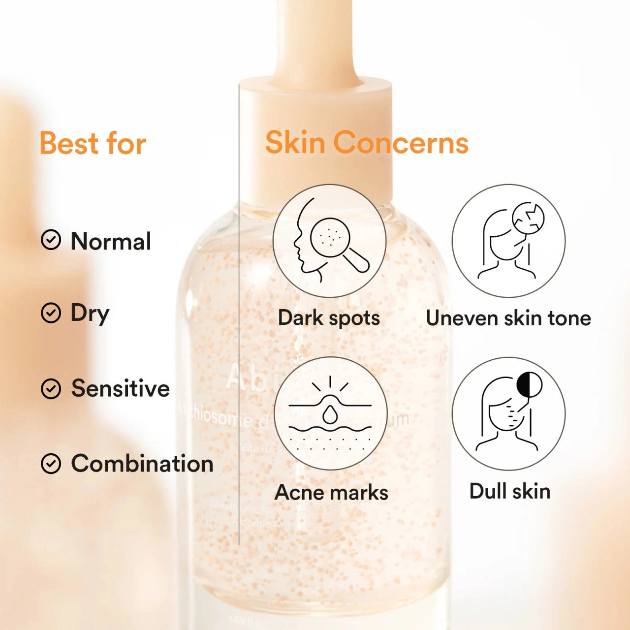 Helendav seerum glutationi ja C-vitamiiniga Abib Glutathiosome Dark Spot Serum Vita Drop