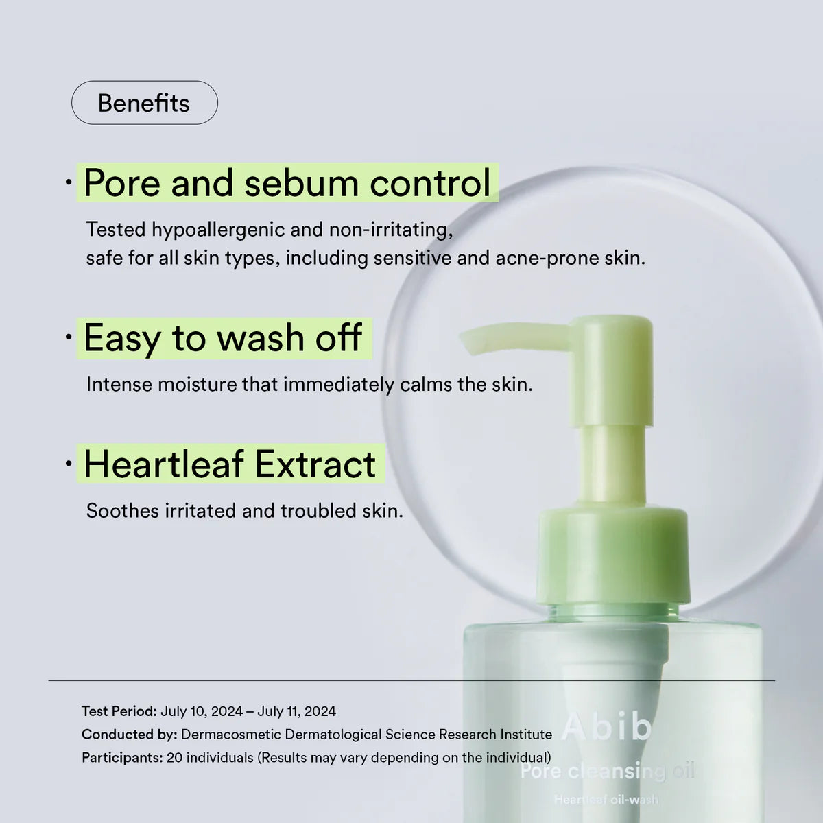 Гидрофильное масло для очищения пор с хауттюйнией Abib Pore Cleansing Oil Heartleaf Oil-Wash