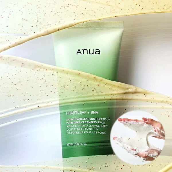 Putiņas dziļai sejas mazgāšanai un attīrīšanai Anua Heartleaf Quercetinol Deep Pore Cleansing Foam