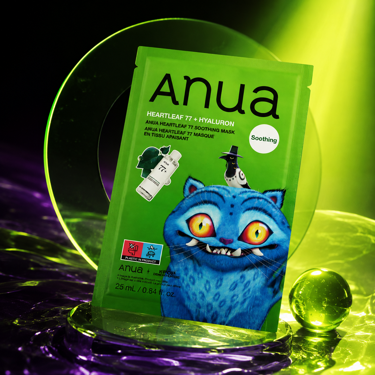Тканевая маска Anua K-Pop Demon Hunters Heartleaf 77+ Hyaluron Soothing Mask