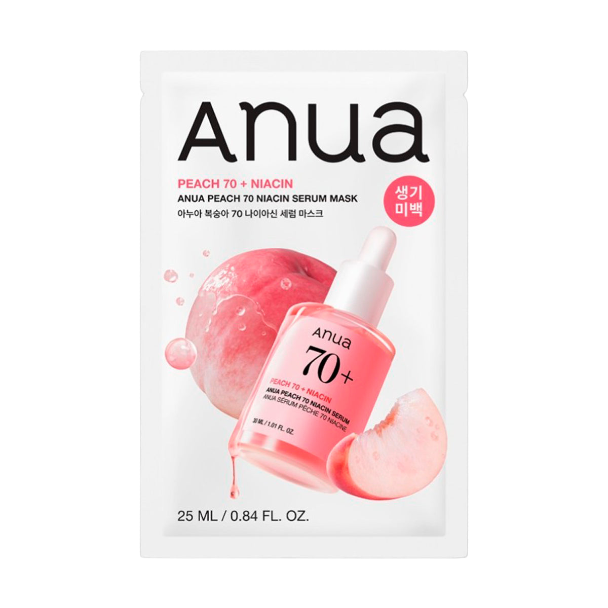 Тканевая маска с персиком для сияния кожи Anua Peach 70% Niacin Serum Mask