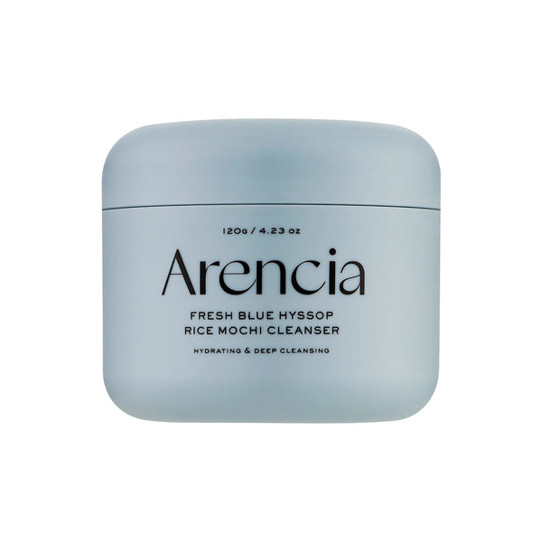 Puhastusvahend savi ja iisopi ekstraktiga Arencia Fresh Blue Hyssop Rice Mochi Cleanser