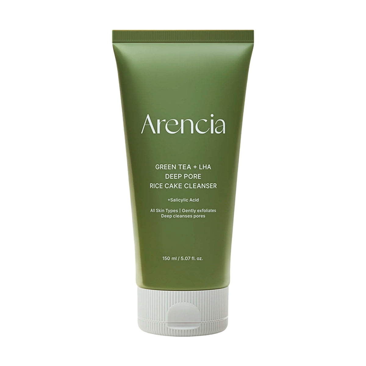 Очищающая пенка с зелёным чаем Arencia Green Tea + LHA Deep Pore Rice Cake Cleanser