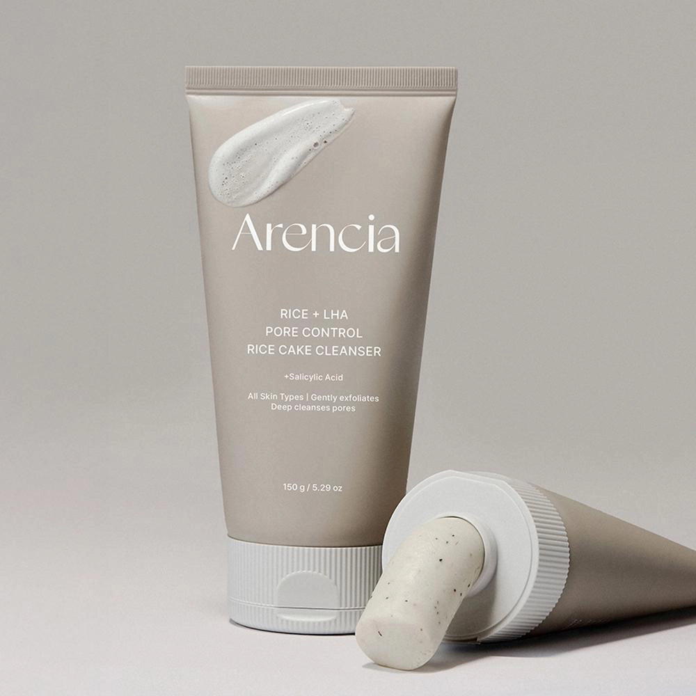 Пенка для глубокого очищения Arencia Rice + LHA Pore Control Rice Cake Cleanser