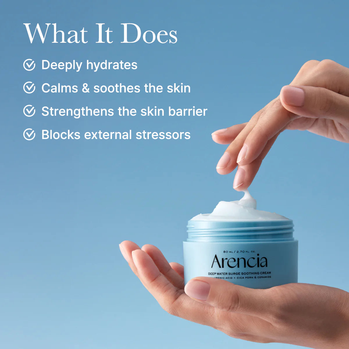 Восстанавливающий крем с PDRN Arencia Deep Water Surge Soothing Cream