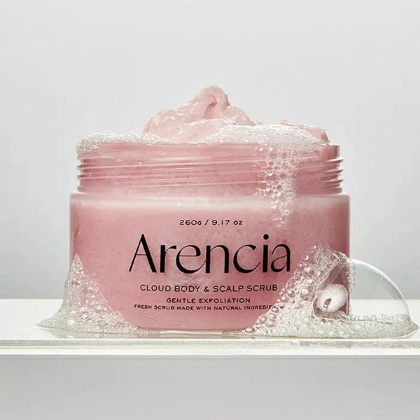 Õrn keha ja peanaha koorija lavendli ja pirniga Arencia Fresh Cloud Body & Scalp Scrub Lavender & Pear