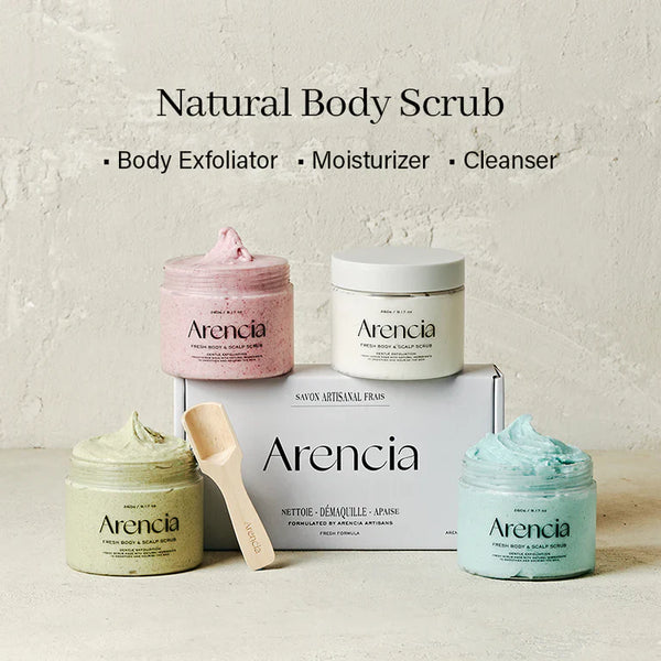 Очищающий скраб для тела и кожи головы с белым чаем и нероли Arencia Fresh Cloud Body & Scalp Scrub White Tea & Neroli