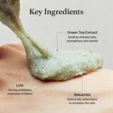 Очищающая пенка с зелёным чаем Arencia Green Tea + LHA Deep Pore Rice Cake Cleanser