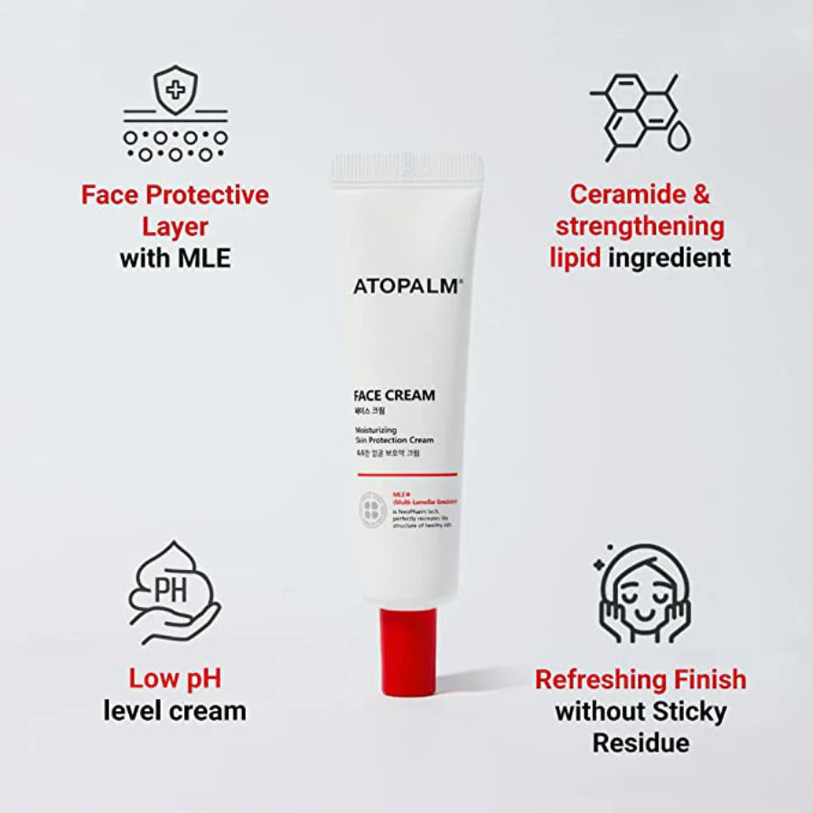 Taastav lamellkreem näole tundlikule nahale Atopalm Face Cream