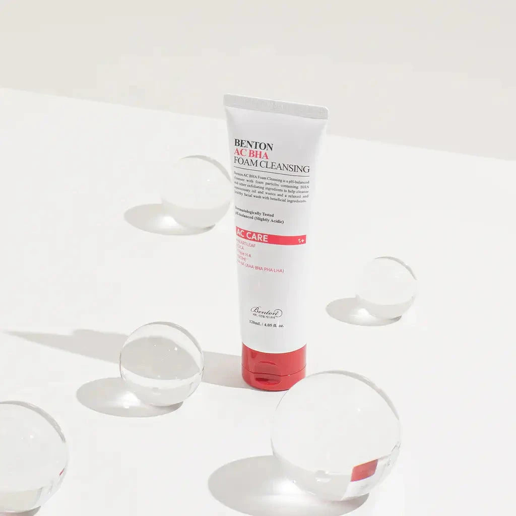 Gelveida putiņas ar salicilskābi Benton AC BHA Foam Cleansing