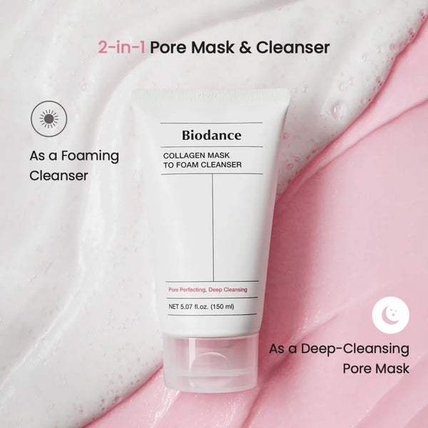 Мягкая коллагеновая маска-пенка для очищения лица Biodance Collagen Mask to Foam Cleanser