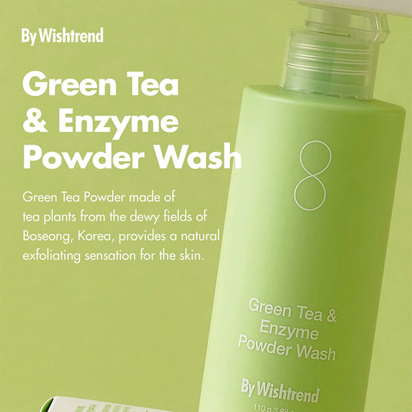 Энзимная пудра с зелёным чаем для свежей и гладкой кожи By Wishtrend Green Tea & Enzyme Powder Wash