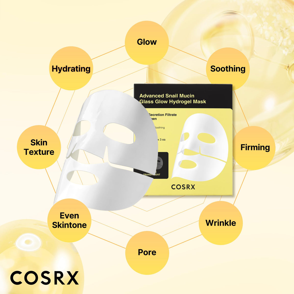 Cosrx Advanced Snail Mucin Glass Glow Hydrogel Mask