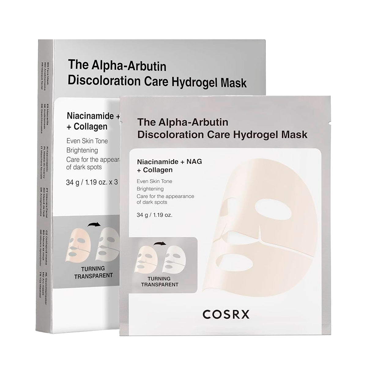 Осветляющая гидрогелевая маска Cosrx The Alpha-Arbutin Discoloration Care Hydrogel Mask