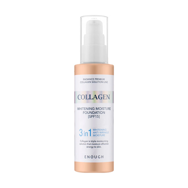 Стойкий тональный крем Enough Collagen Whitening Moisture Foundation SPF15