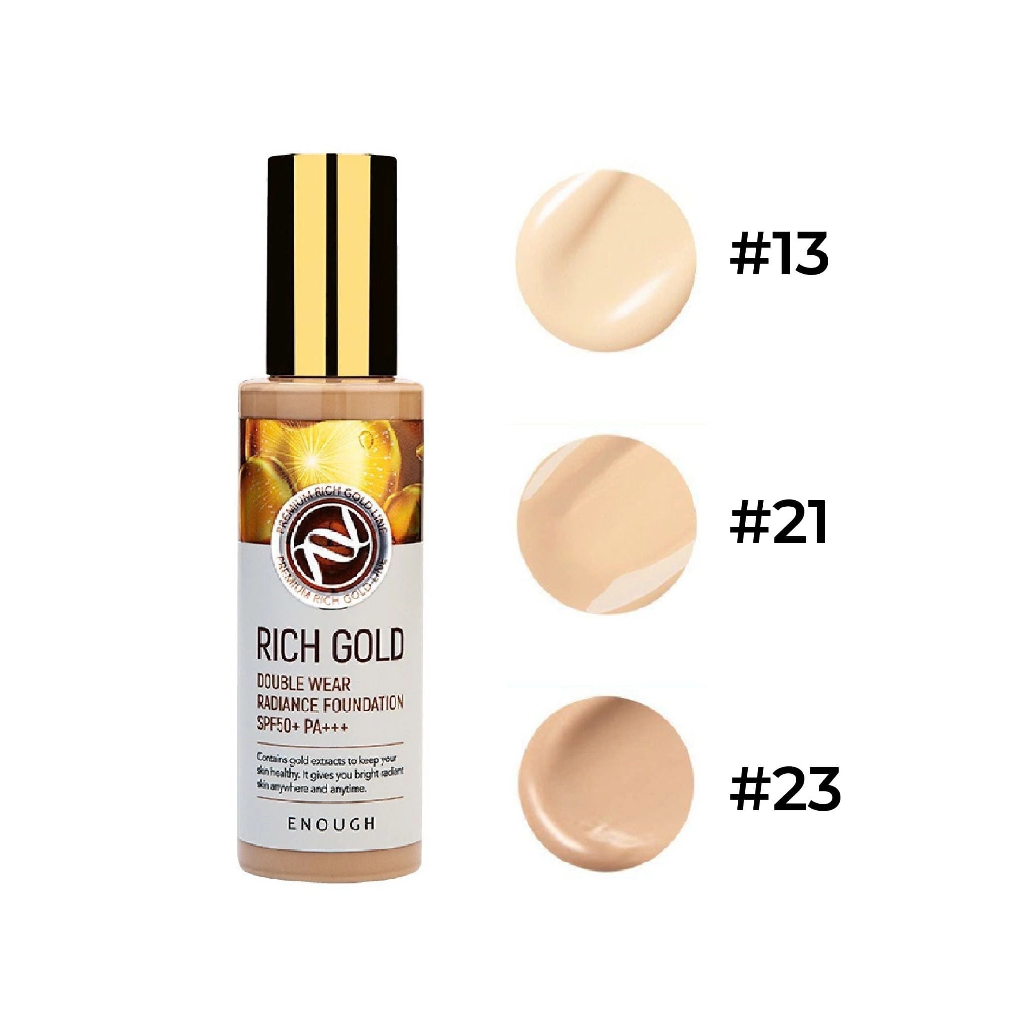 Тональный крем ENOUGH Rich Gold Double Wear Radiance Foundation SPF50+ PA+++ с SPF