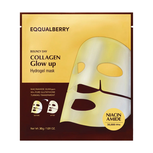 Niisutav ja säravust andev hüdrogeelmask EQQUALBERRY Collagen Glow Up Hydrogel Mask