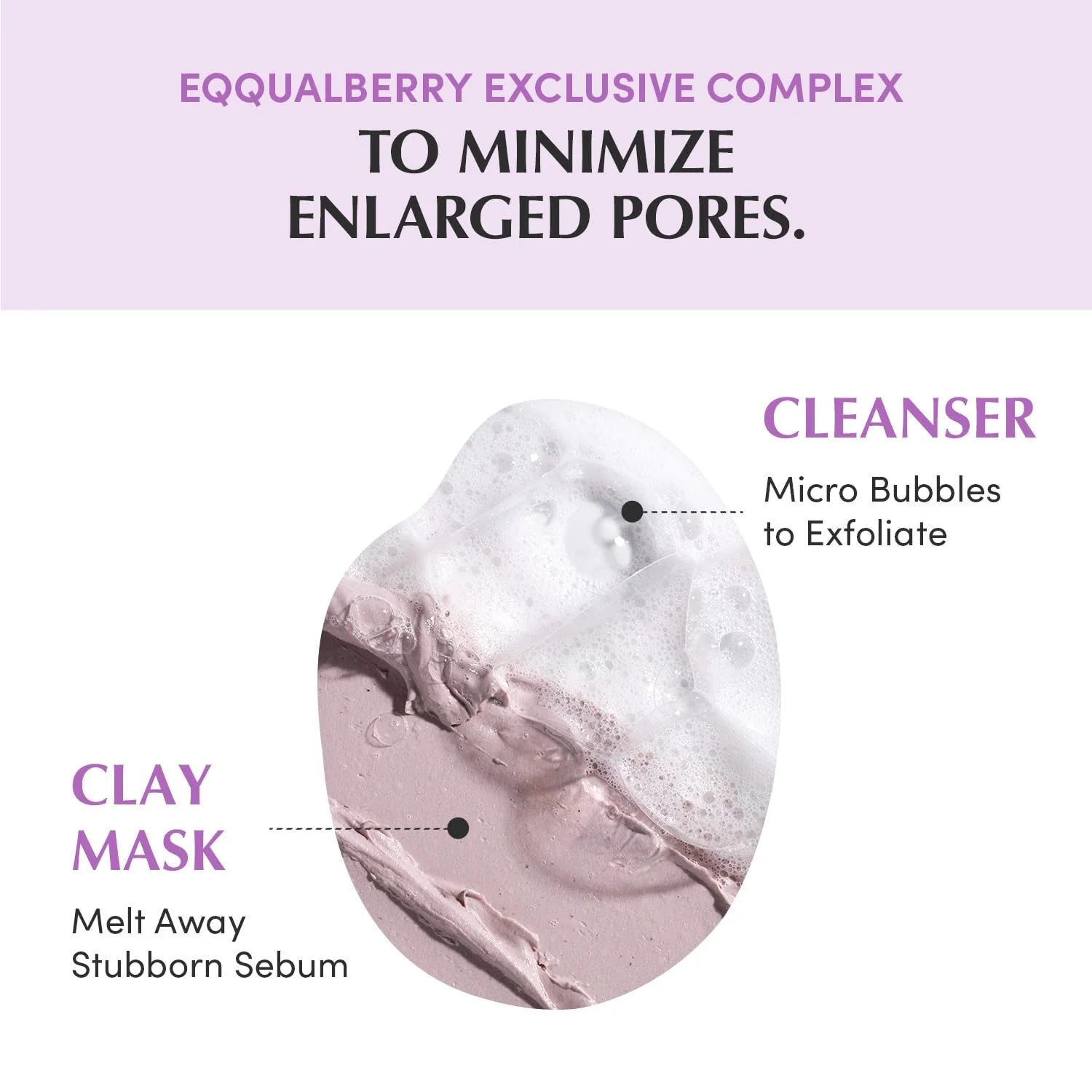 Средство для умывания, очищающее поры EQQUALBERRY Purple Rice Pore Purifying Pack Cleanser