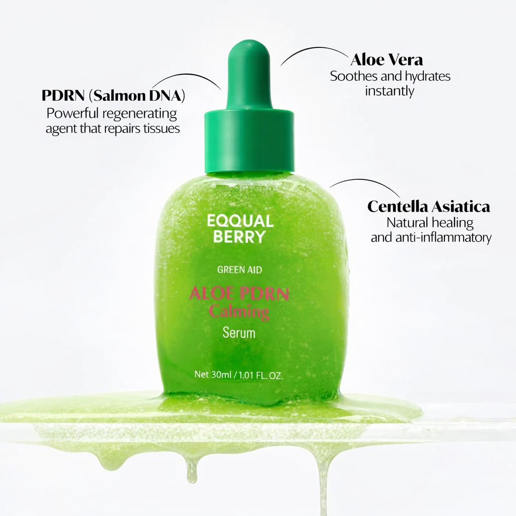 Успокаивающий серум с ПДРН алоэ и керамидами Eqqualberry Aloe PDRN Serum