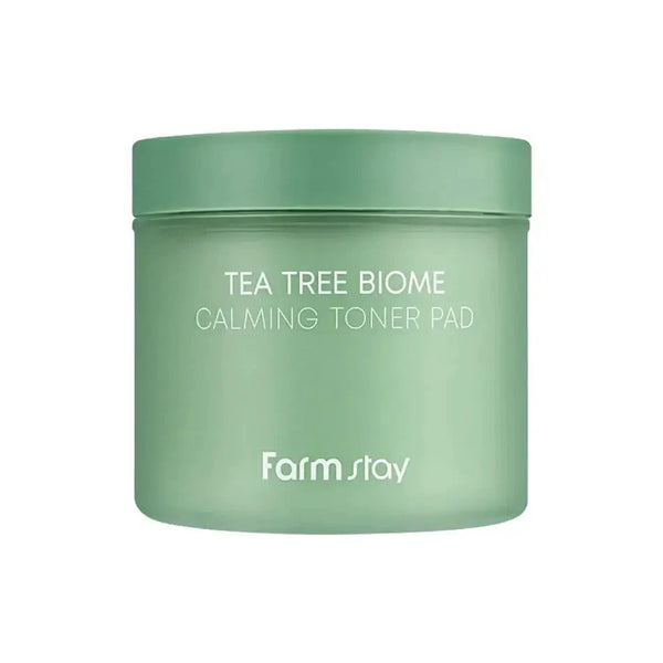 Nomierinoši spilventiņi sejas ādai FarmStay Tea Tree Biome Calming Toner Pad