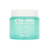 Mitrinošs krēms sejas ādai ar hialuronskābi Farmstay Hyaluronic 5 Water Drop Cream