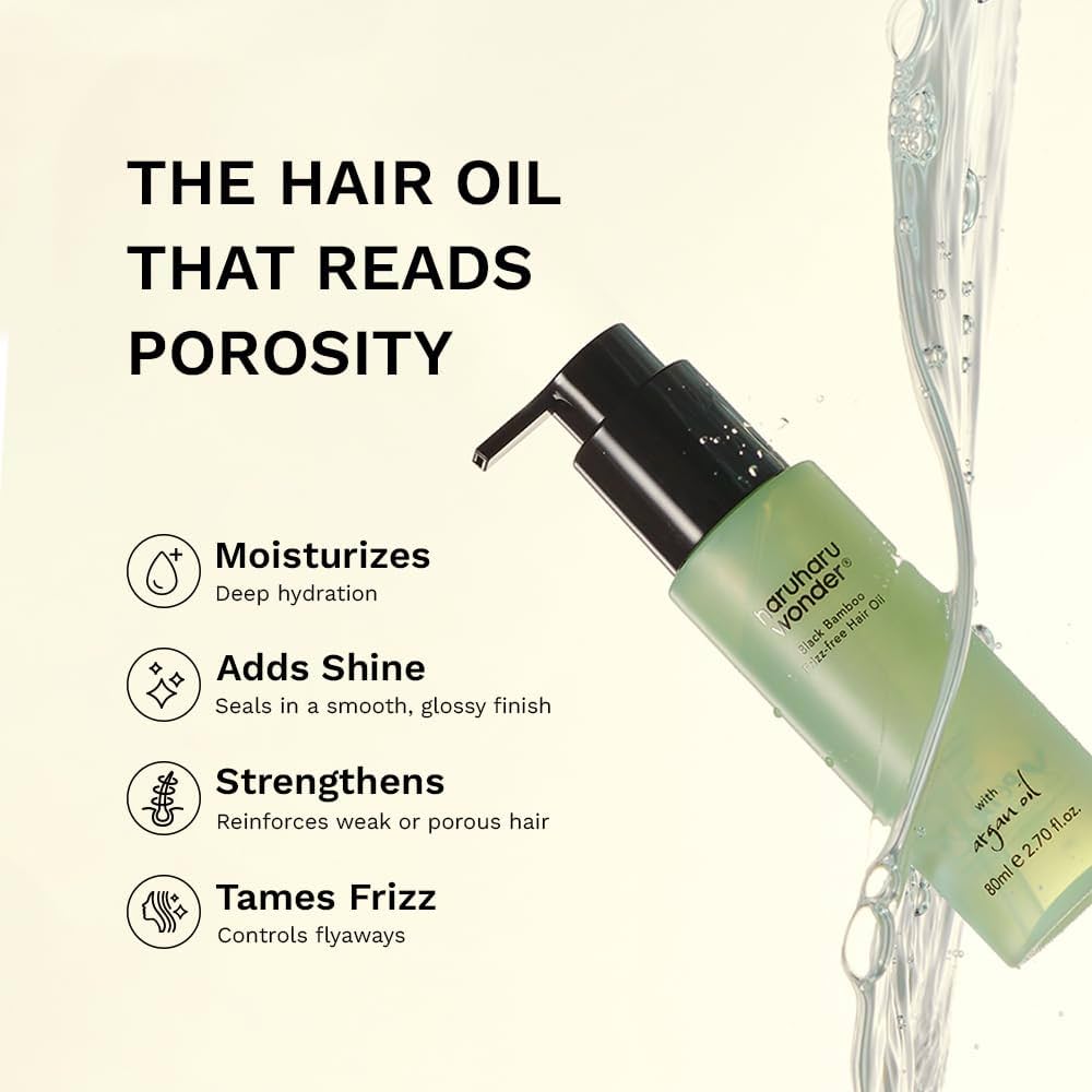 Лёгкое масло для волос Haruharu Wonder Black Bamboo Hair Oil