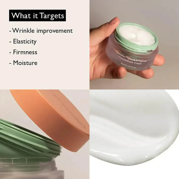 Pretnovecošanās krēms ar sastāvā iekļautu peptīdu kompleksu Haruharu Wonder Centella Phyto & 5 Peptide Concentrate Cream