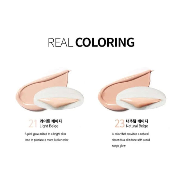 Mitrinošs tonālais krēms-kušons mirdzuma piešķiršanai ādai ar refilu Heimish Artless Perfect Cushion SPF50+ PA+++