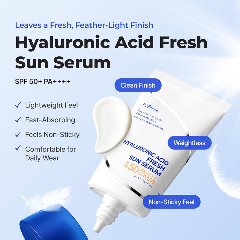 Увлажняющая солнцезащитная сывороткаIsntree Hyaluronic Acid Fresh Sun Serum SPF50+ PA++++