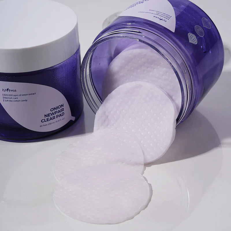Daudzslāņu spilventiņi problemātiskai ādai ar sarkano sīpolu Isntree Onion Newpair Clear Pad