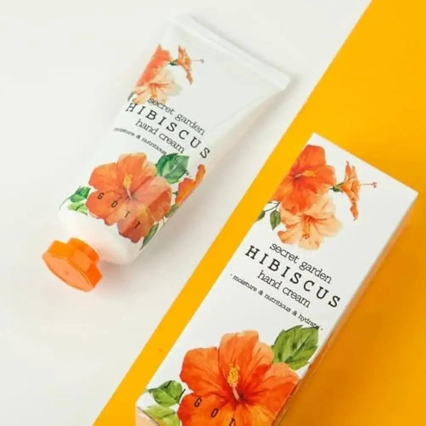 Krēms rokām ar hibiska ekstraktu Jigott Secret Garden Hibiscus Hand Cream