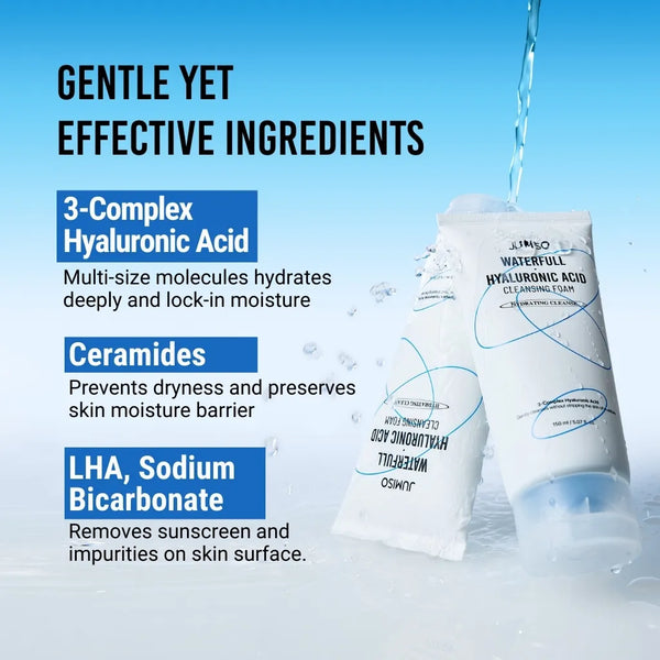 Нежная увлажняющая пенка для умывания Jumiso Waterfull Hyaluronic Acid Cleansing Foam