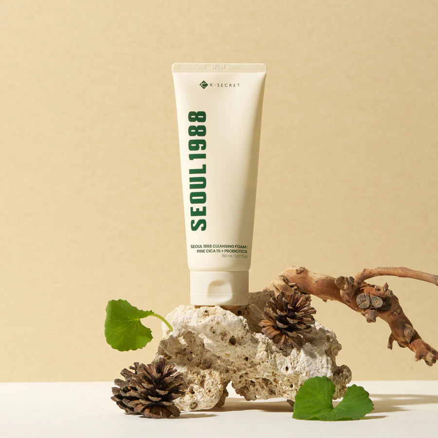 Attīrošās putas ar probiotikām K-SECRET Seoul 1988 Cleansing Foam : Pine Cica 1% + Probiotics