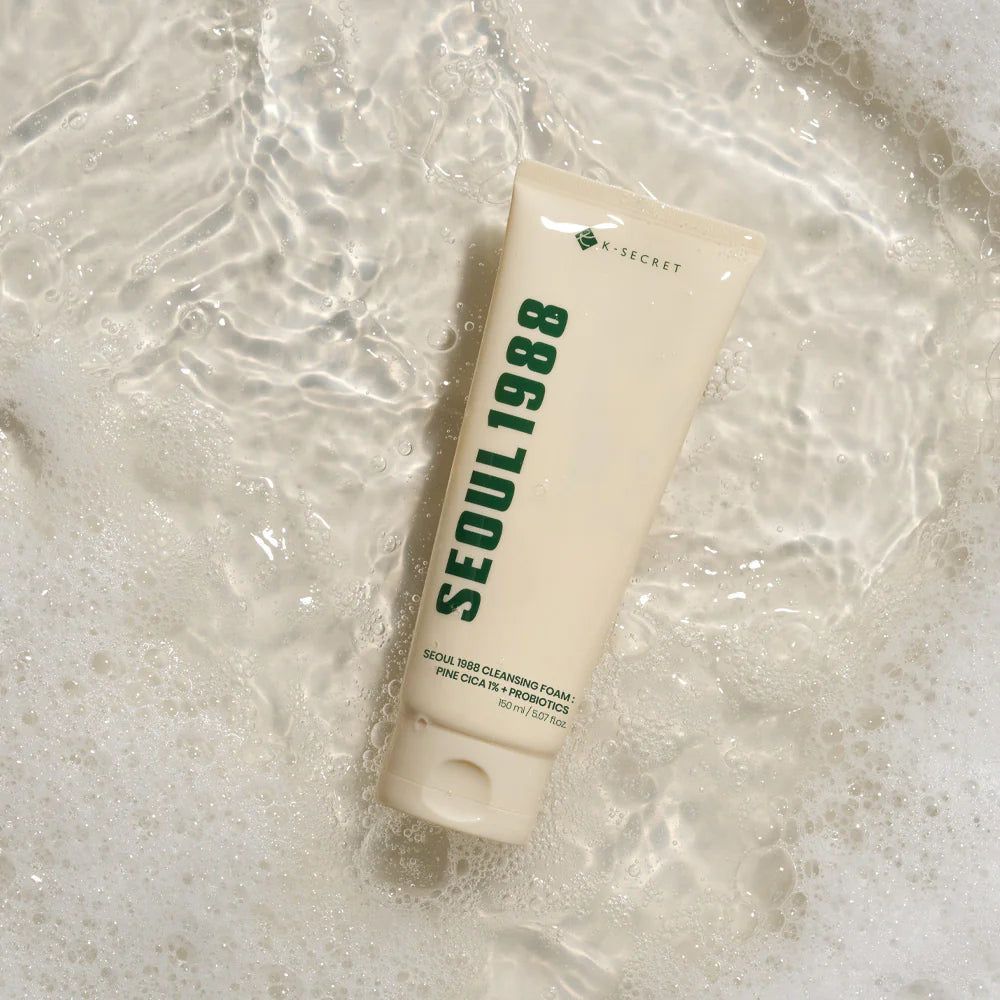 Attīrošās putas ar probiotikām K-SECRET Seoul 1988 Cleansing Foam : Pine Cica 1% + Probiotics